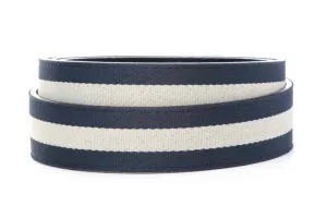 1.5" Navy w/White Stripe Cloth Strap