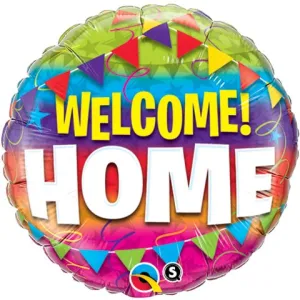 18" Welcome Home Colour Bunting Foil Balloon