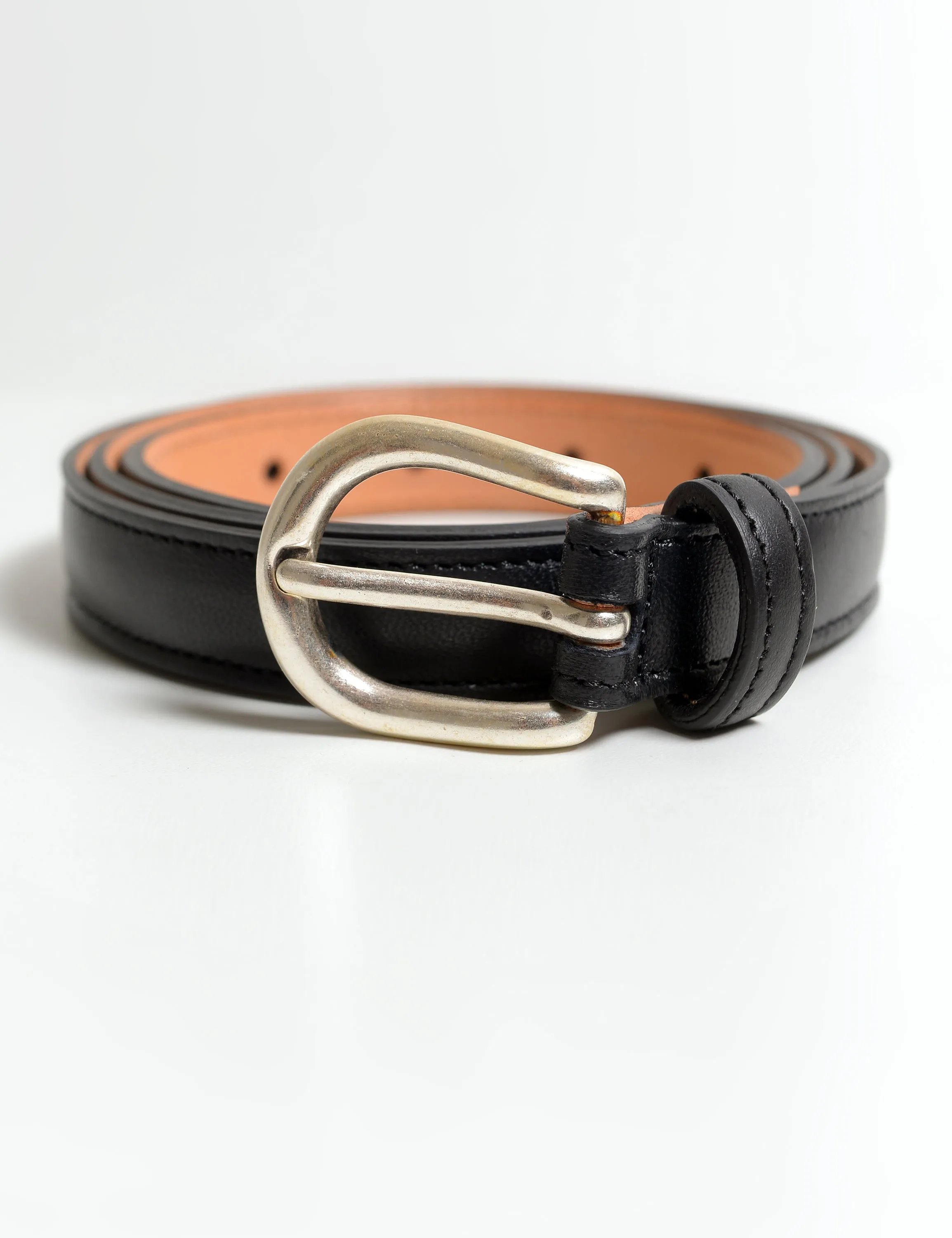 20mm Belt in Smooth Leather - Black