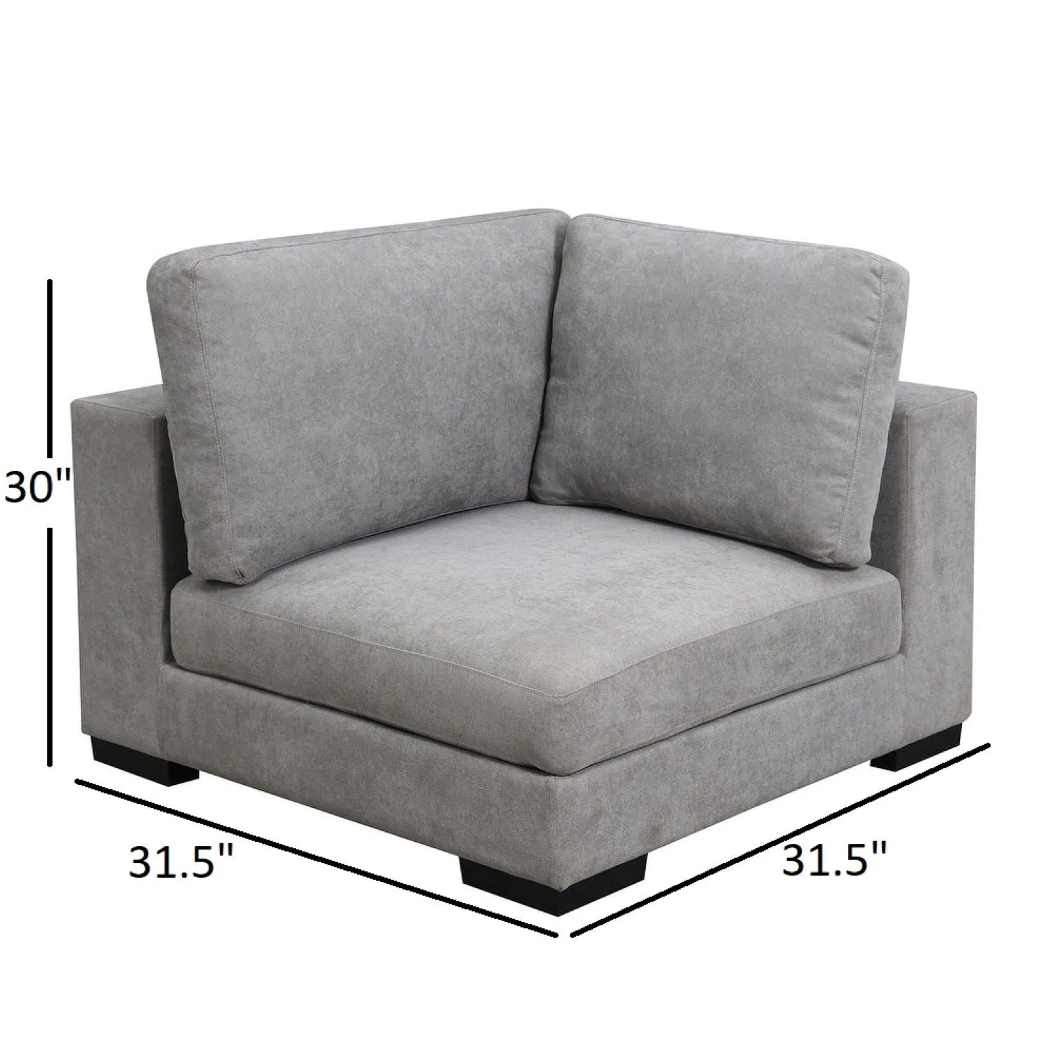 Arina Fabric Sofa With Ottoman for Living Room - Grey