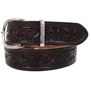 B580 - Brown Floral Tooled Belt