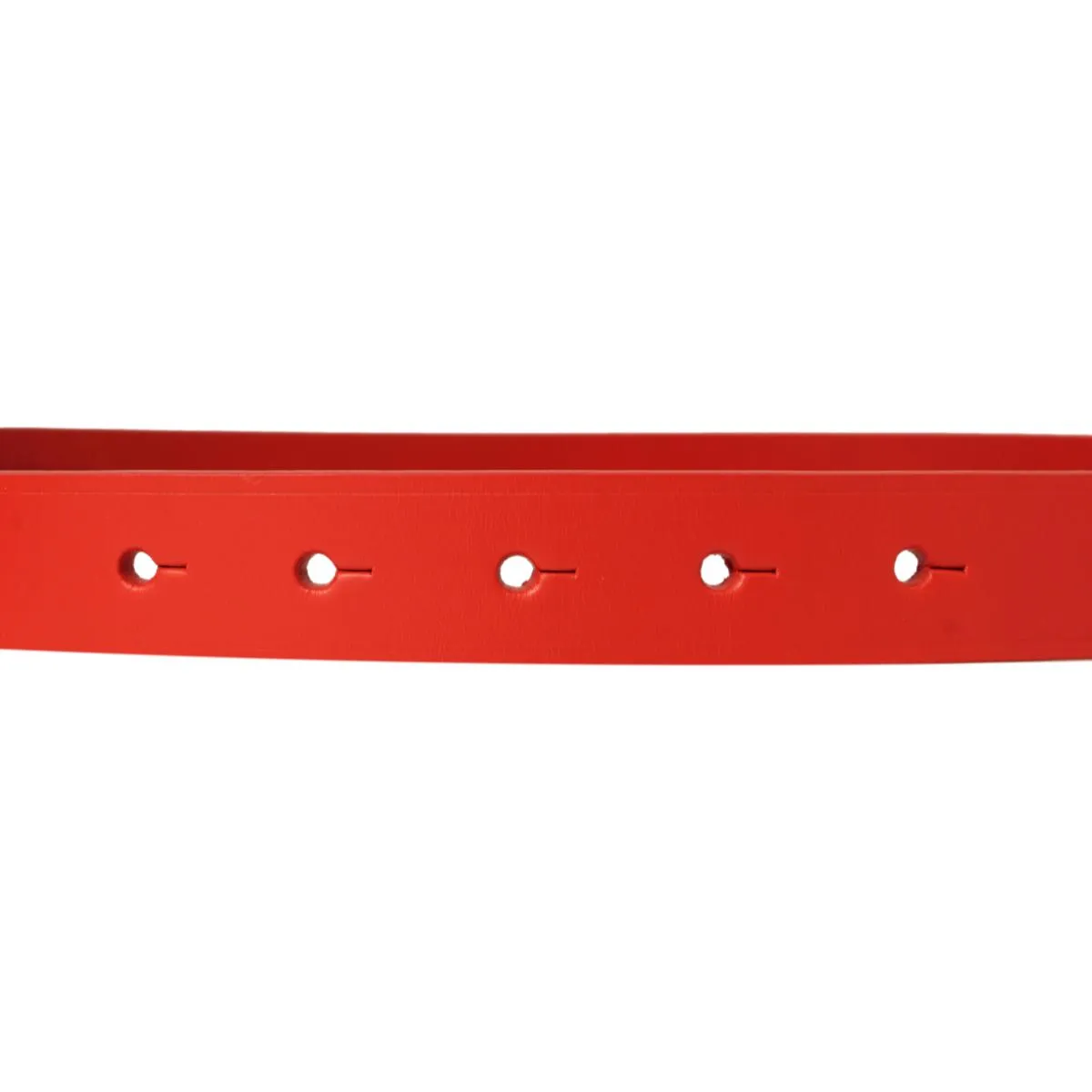 Balenciaga Bright Red Calfskin Leather B Logo Belt Size 70 593904