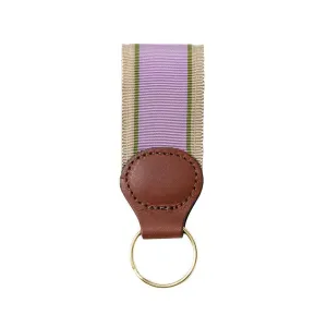 Barrons-Hunter - Lavender, Olive & Tan Grosgrain Ribbon Key Fob