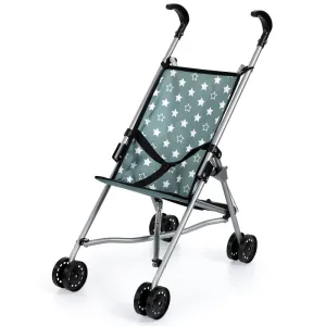 Bayer Design Doll Umbrella Stroller, Green & White Stars, Ages 3 