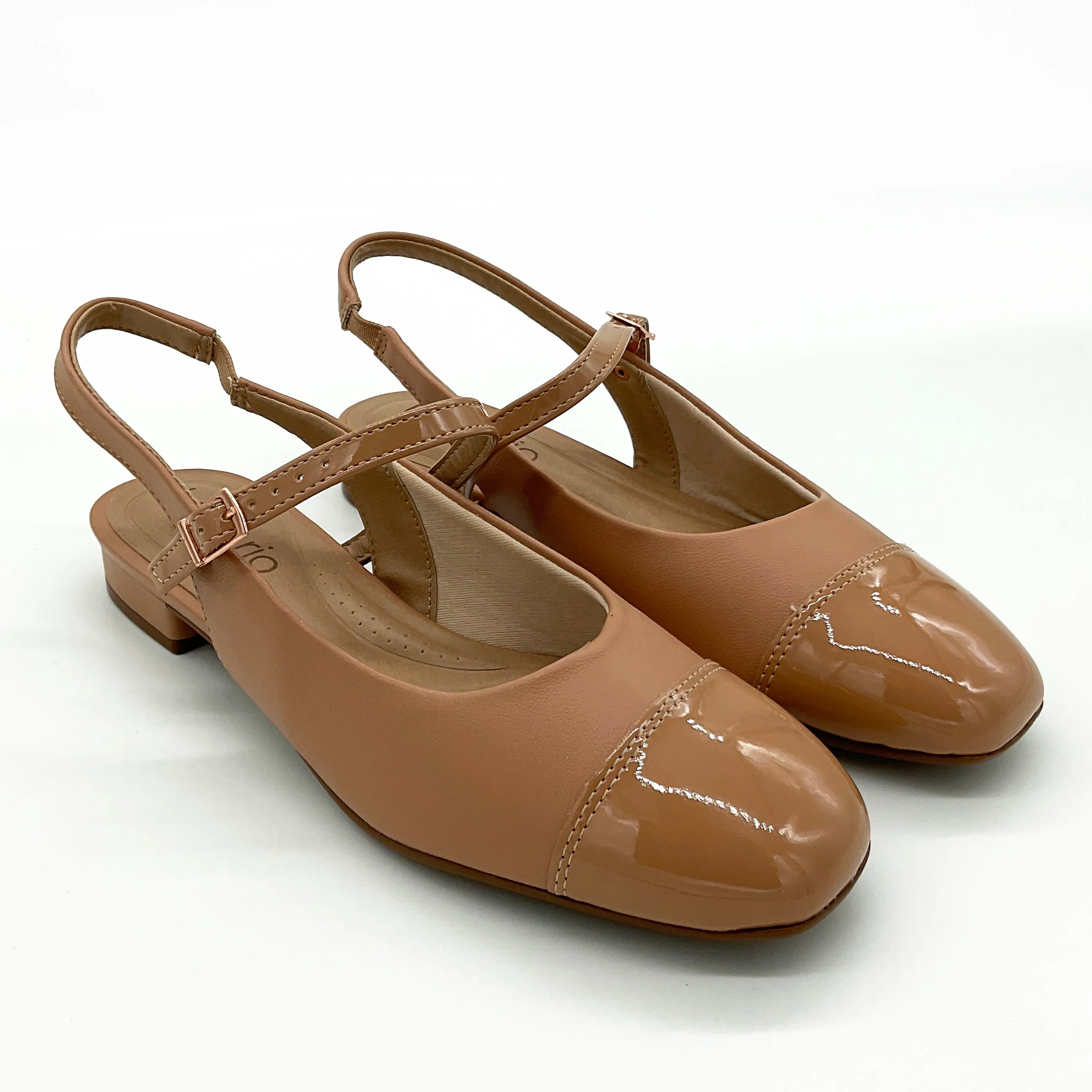 Beira Rio 4318-105 Low Heel Slingback Pump in Nude