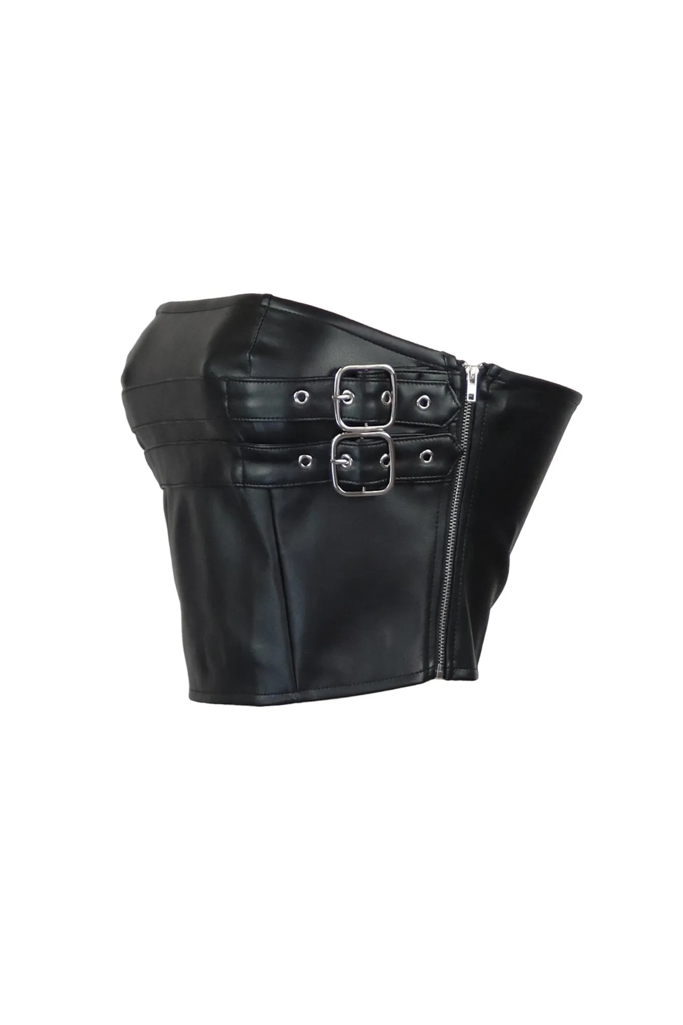 Bennet Faux Leather Tube Top