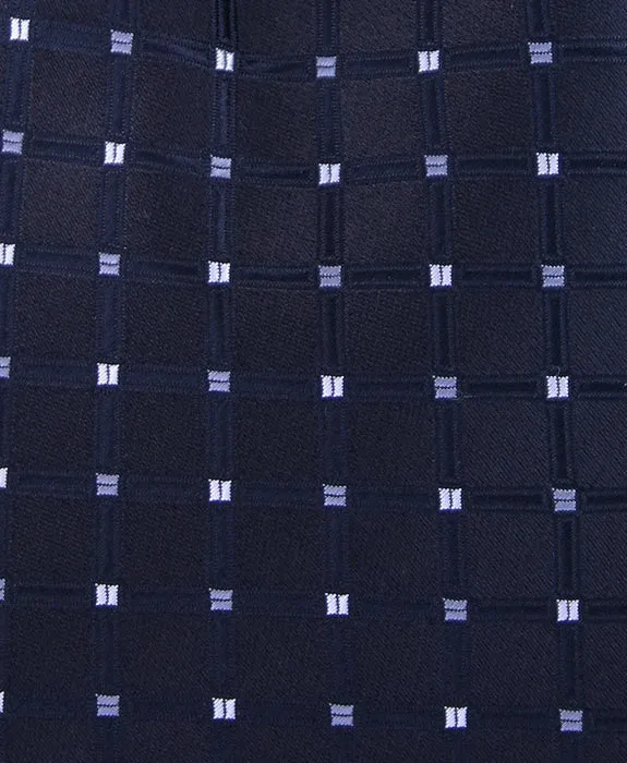 Black 4" Tie with Miniature Squares