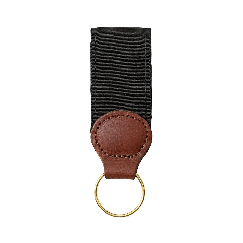 Black Grosgrain Ribbon Key Fob