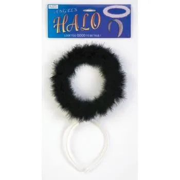 Black Marabou Halo