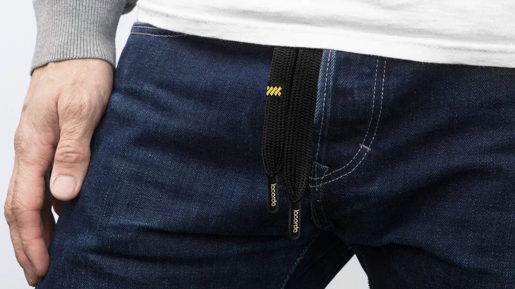 Black Shoelace Belt