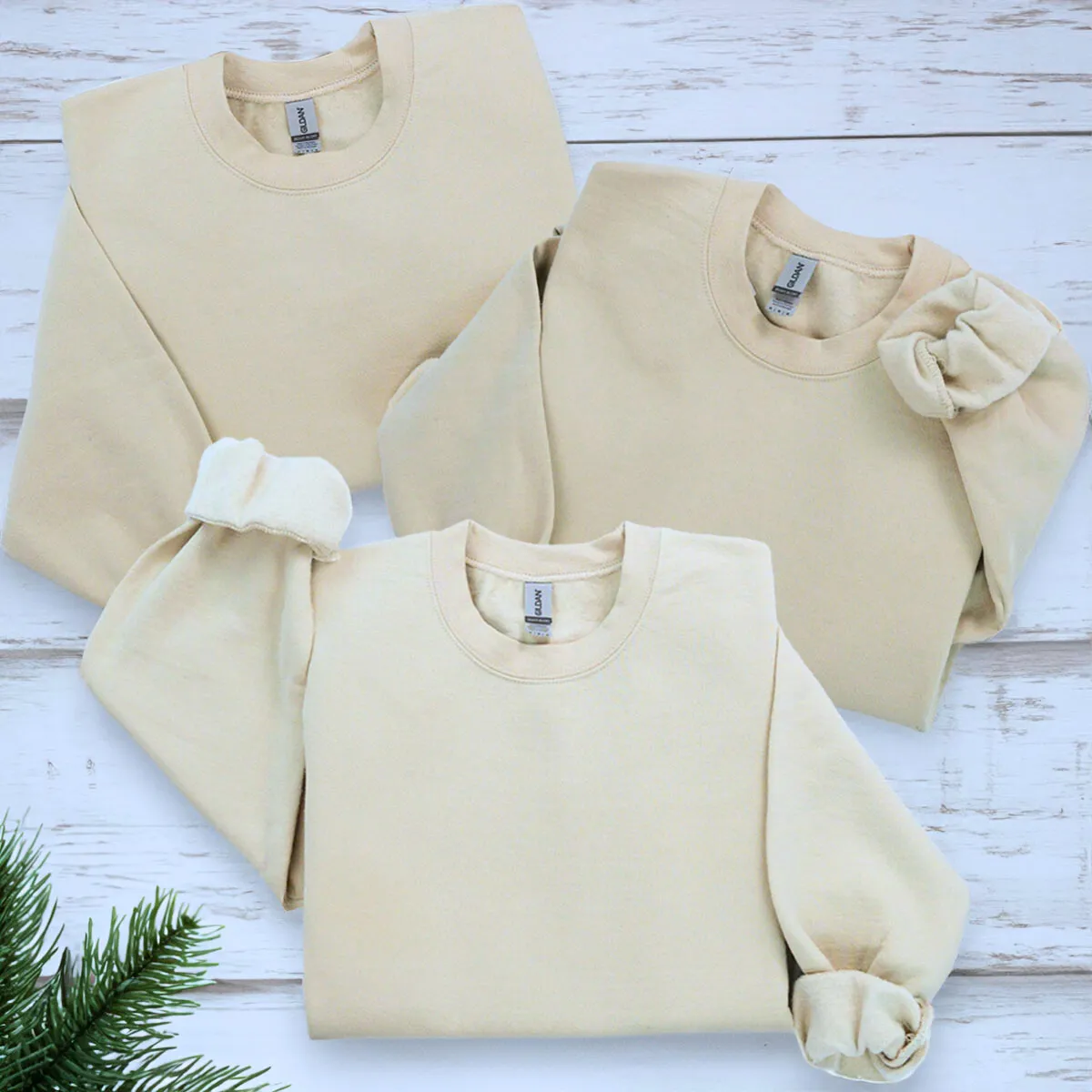 Blank Basic Crewneck Sweatshirt Triple Pack