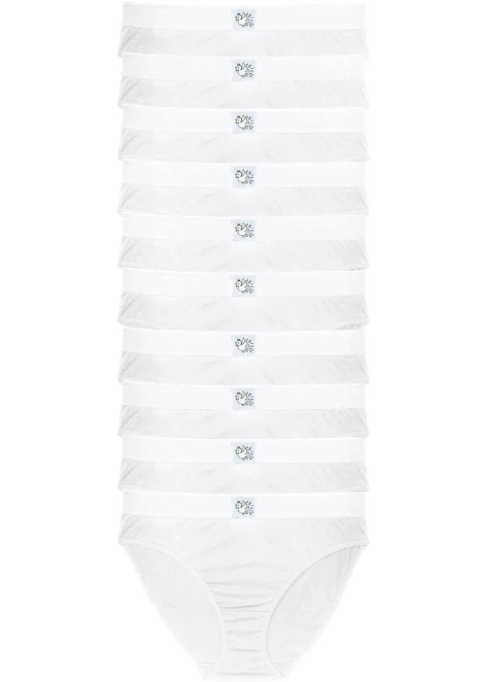 Briefs (pack of 10 pcs) Bpc Bonprix Collection, white