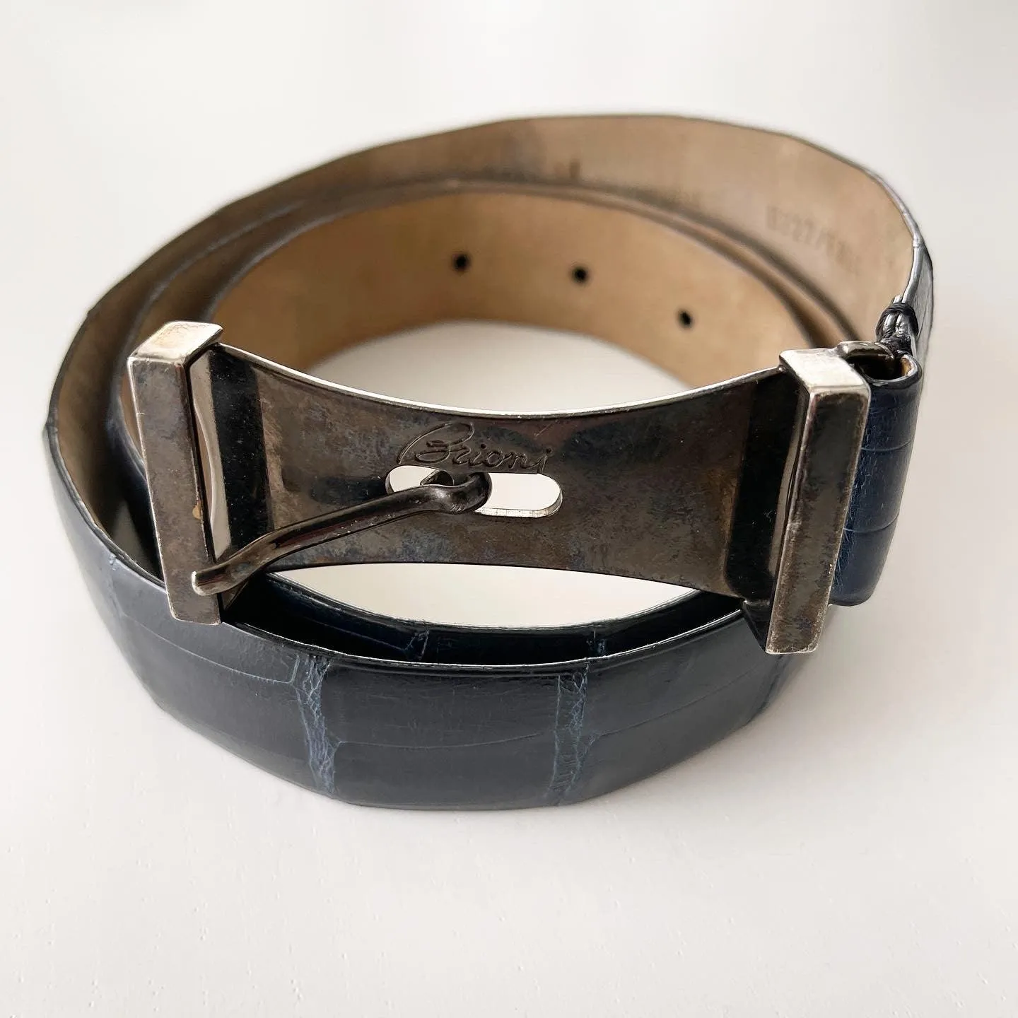 BRIONI Crocodile Leather Belt