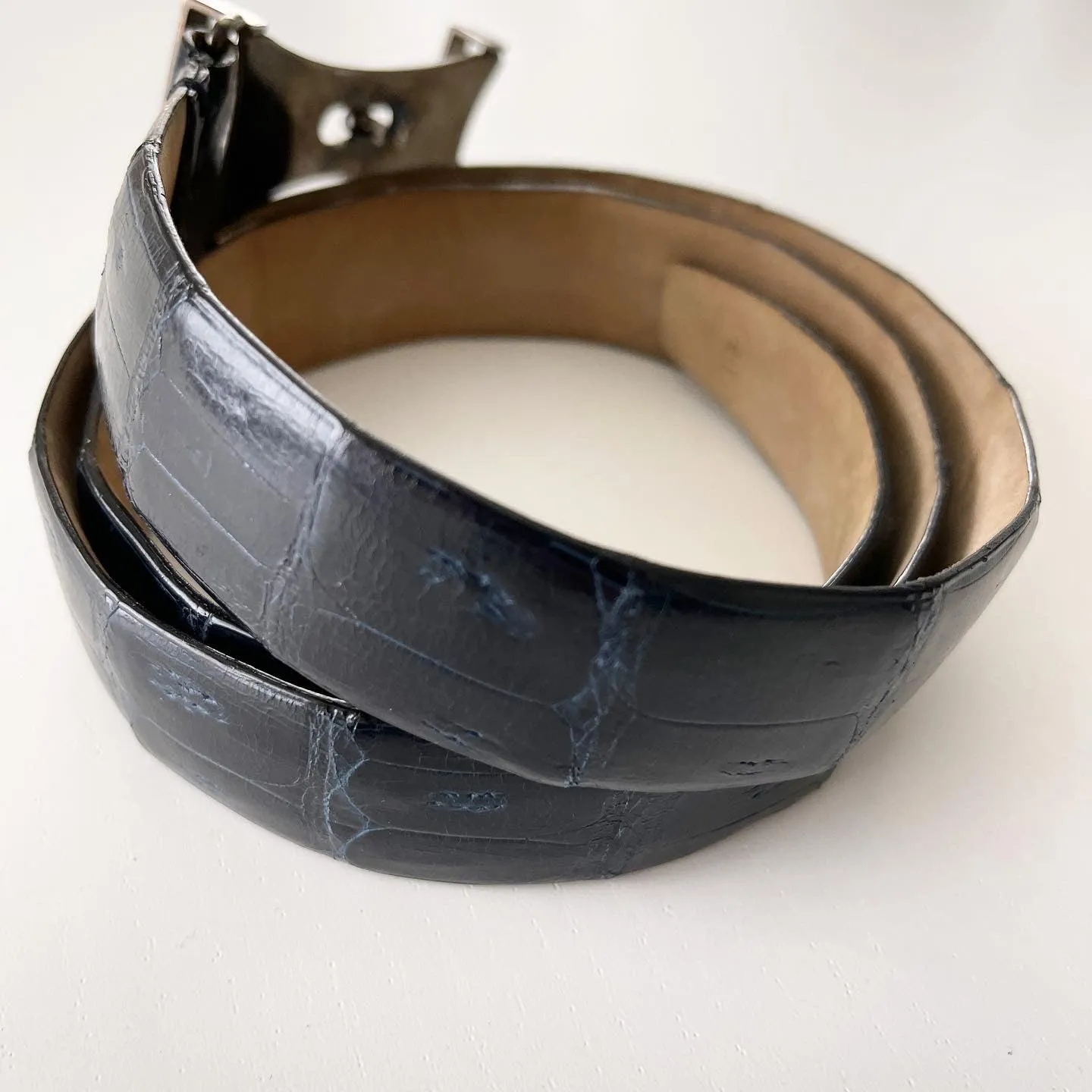 BRIONI Crocodile Leather Belt