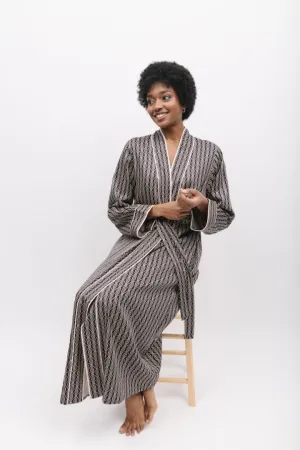 Brixton Black Geo Print Longsleeve Robe