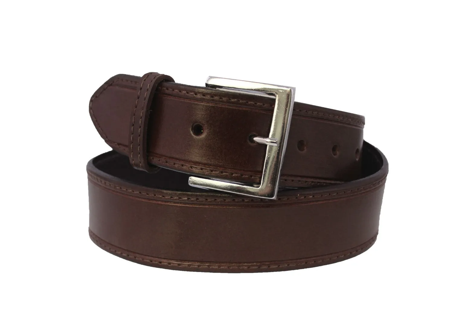 Brown #485 Western Cowboy Belt Wide Leather - Removable Buckle