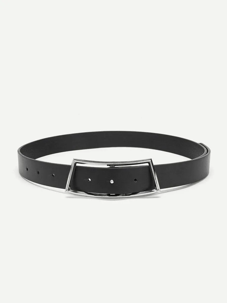 Buckle Design Faux Leather Belt