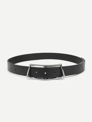 Buckle Design Faux Leather Belt