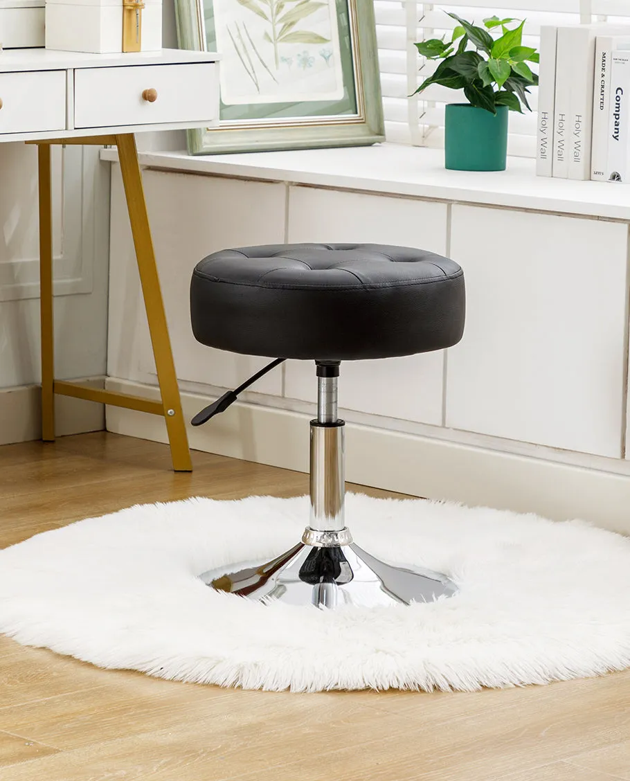 Burbank Portable Tufted Vanity Stool