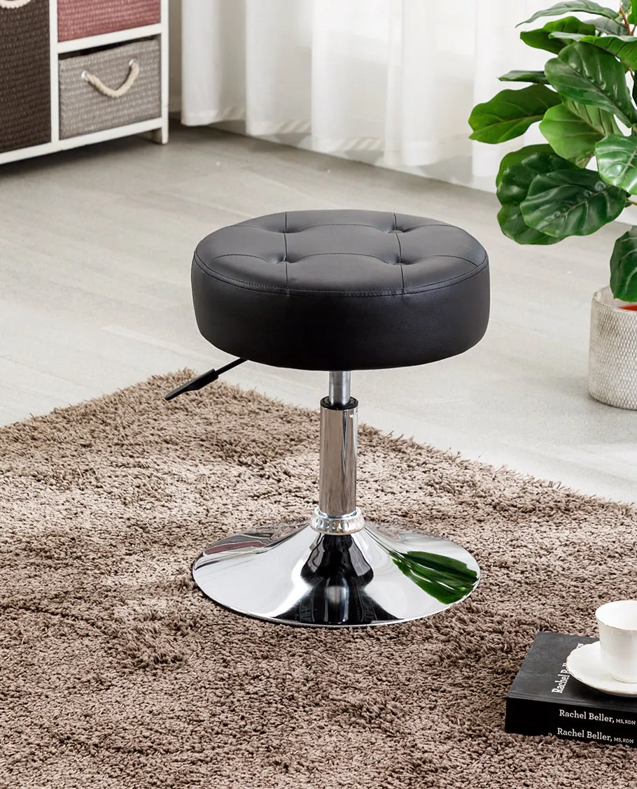 Burbank Portable Tufted Vanity Stool