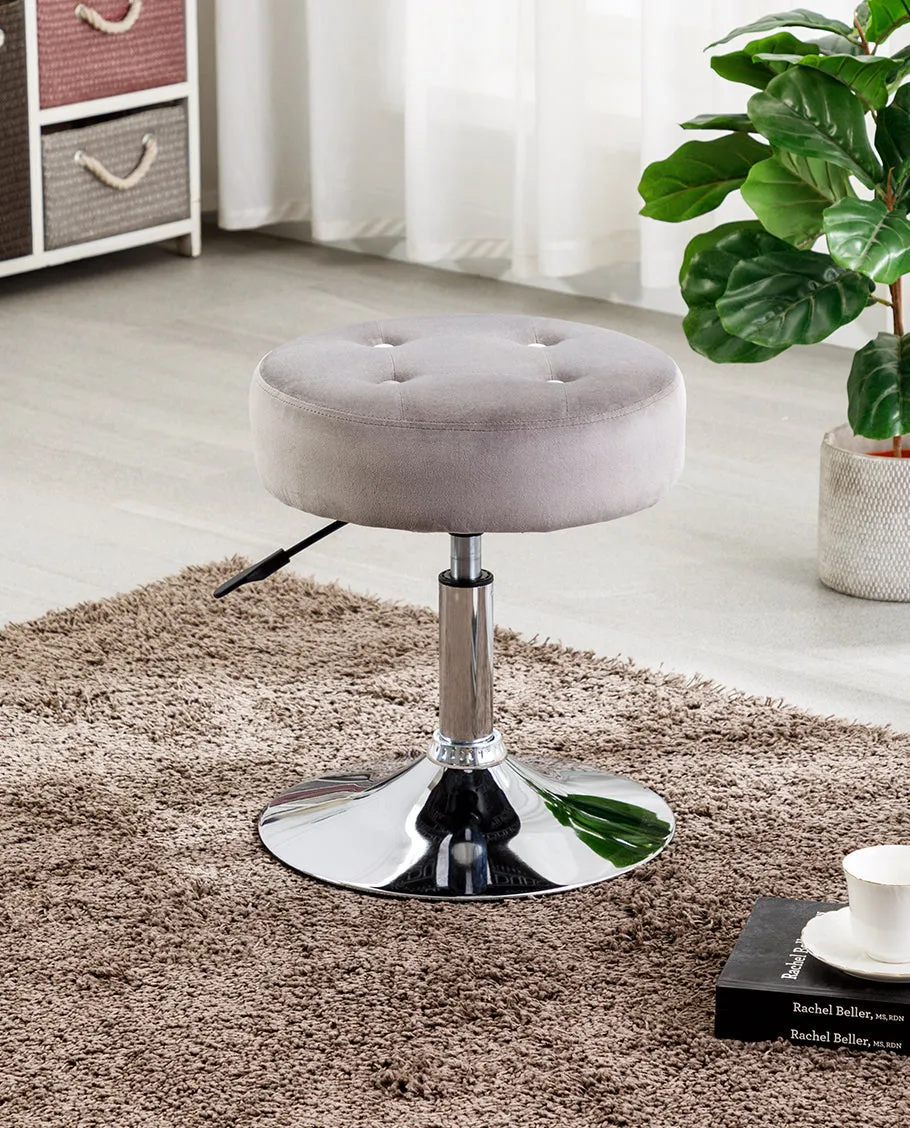 Burbank Portable Tufted Vanity Stool