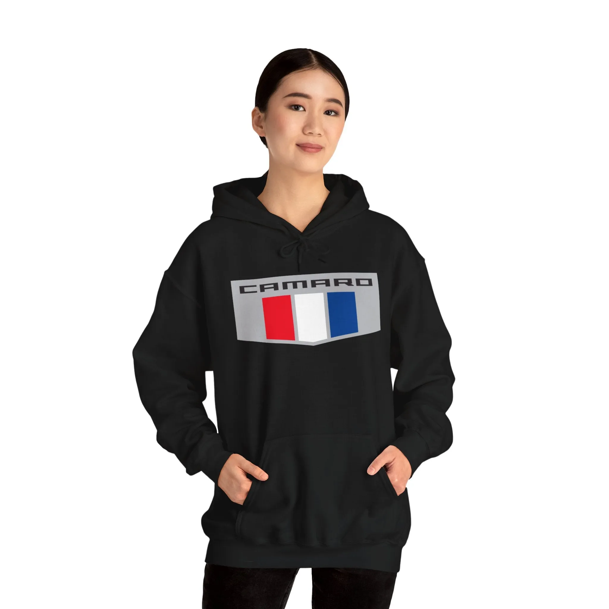 Camaro Tri Color Racing Flag Logo Unisex Fleece Hoodie