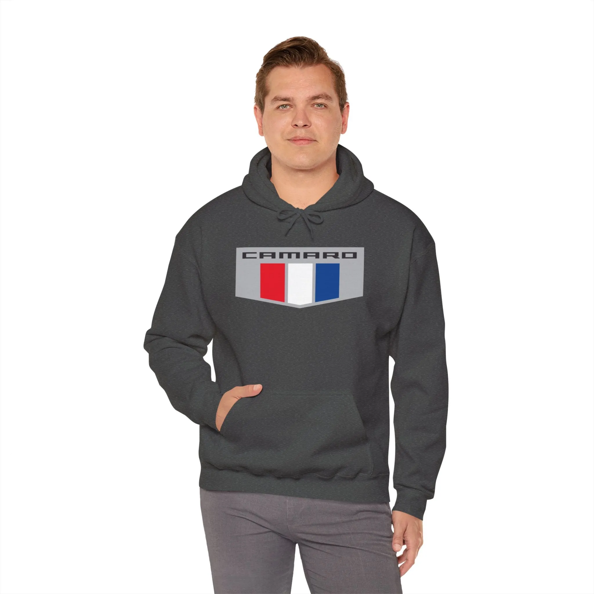 Camaro Tri Color Racing Flag Logo Unisex Fleece Hoodie