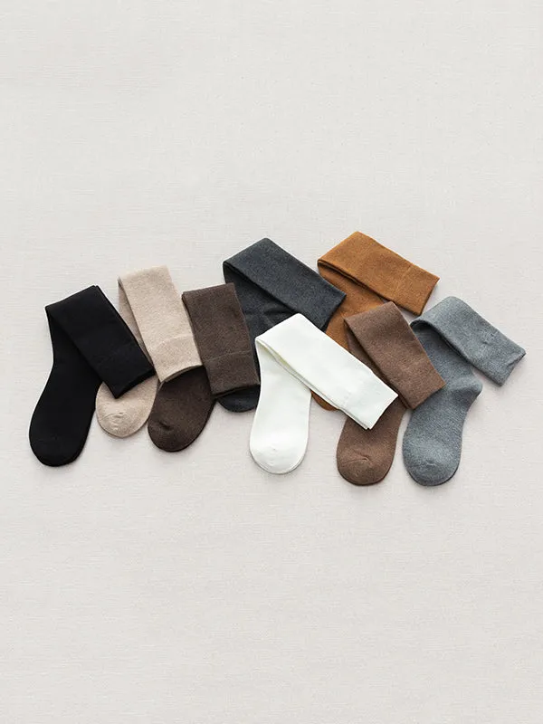 Casual Keep Warm Solid Color Socks Accessories