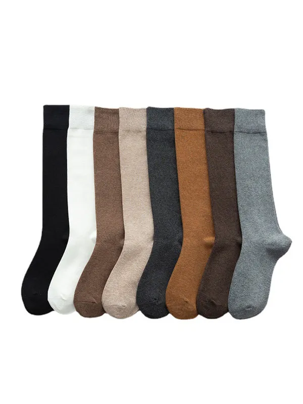 Casual Keep Warm Solid Color Socks Accessories