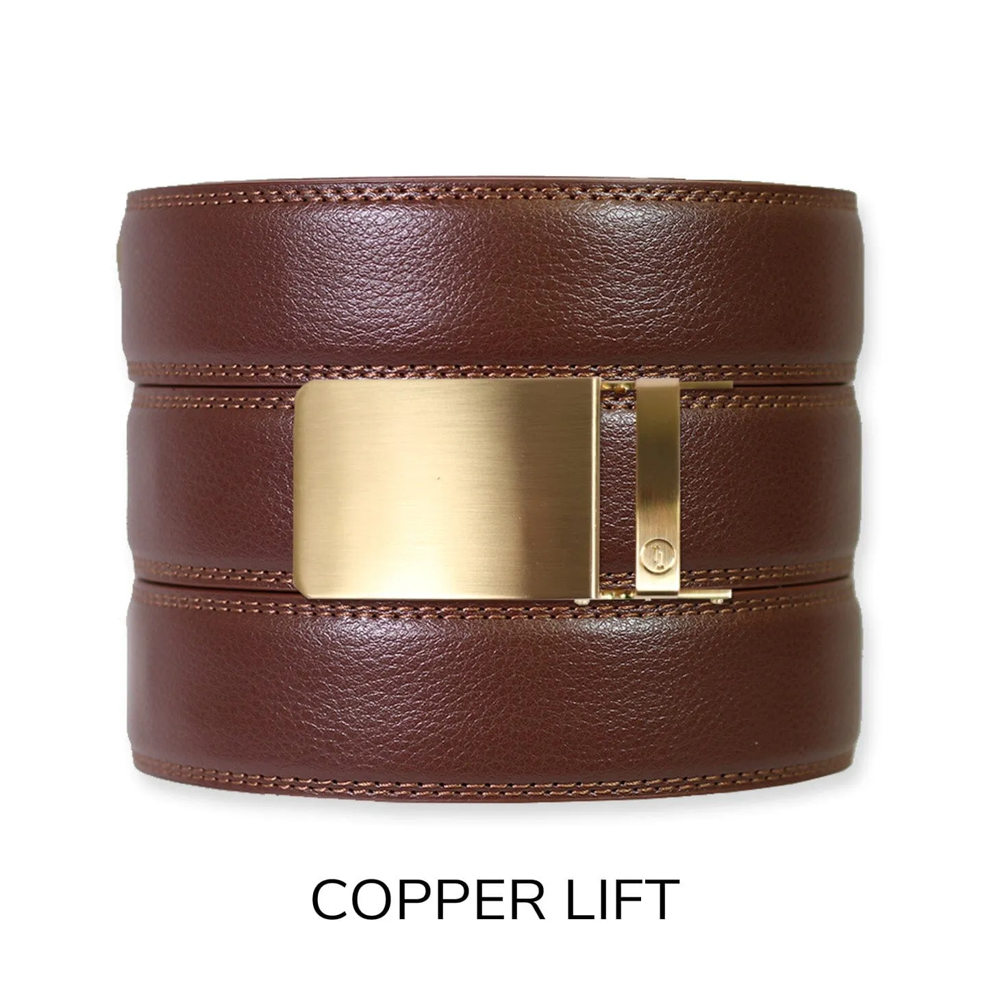 Chestnut Leather Ratchet Belt & Buckle Set