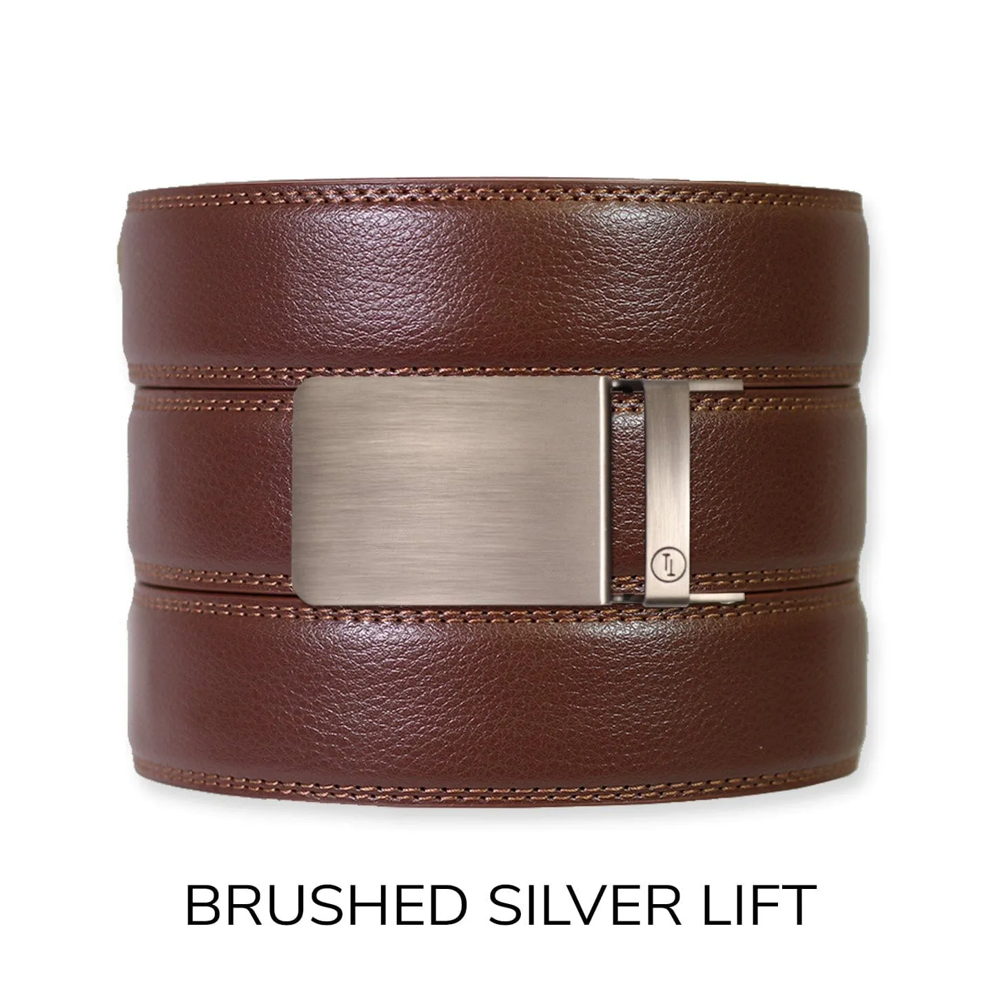 Chestnut Leather Ratchet Belt & Buckle Set