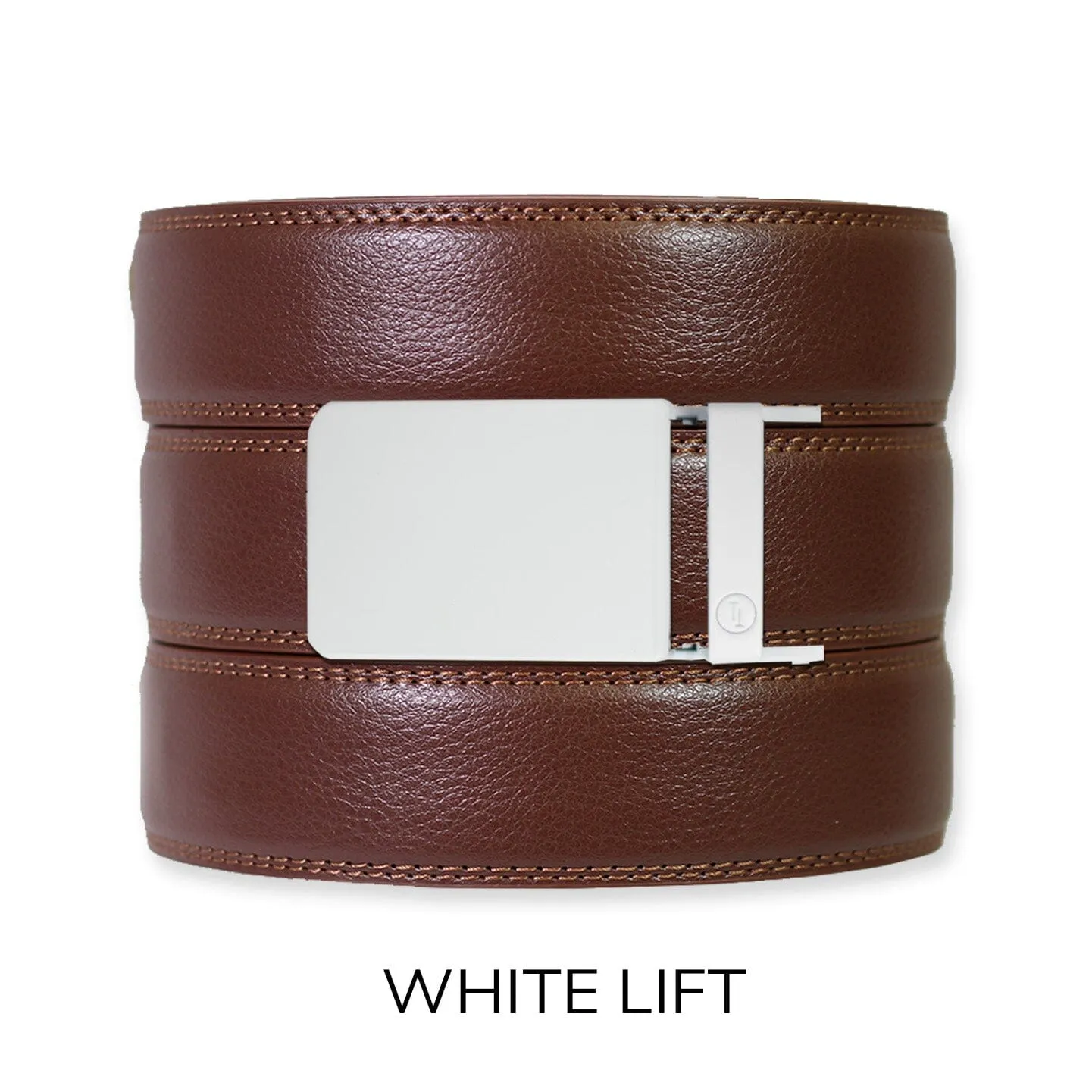 Chestnut Leather Ratchet Belt & Buckle Set