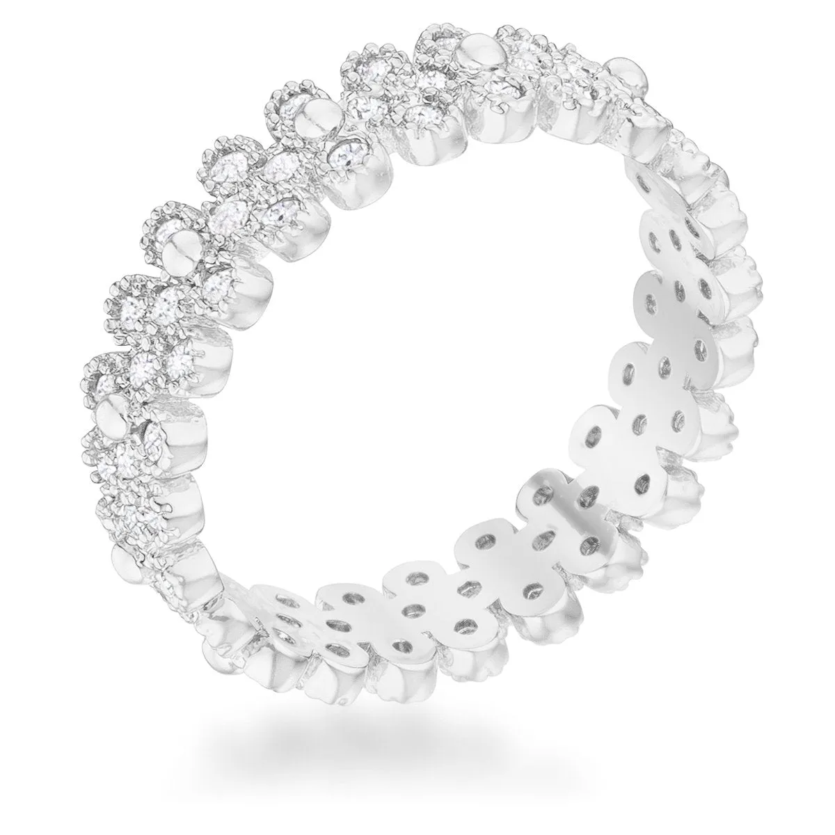 Clara Bohemian CZ Silver Eternity Ring | 1ct