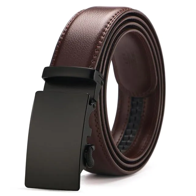 Elegant Mens Leather Belt in Brown and Black for Suits