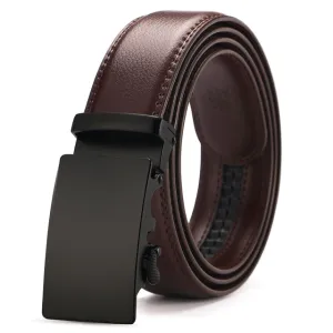 Classy Men Brown & Black Leather Suit Belt