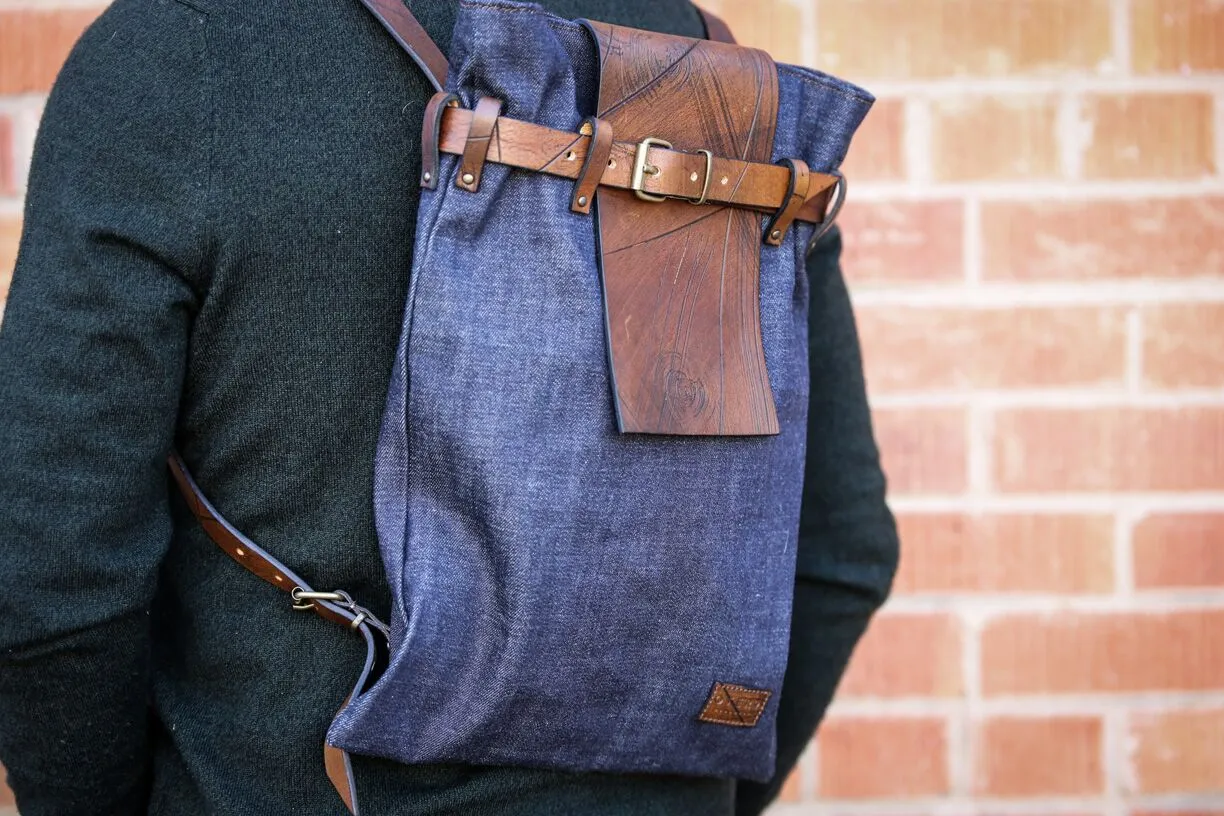 Denim Belted City & Urban Backpack