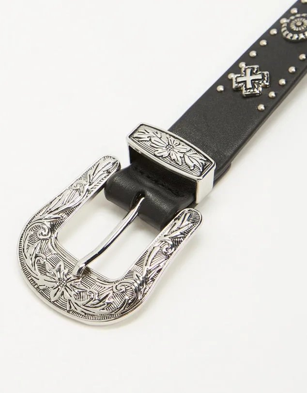 Eastwood Belt Black/Silver