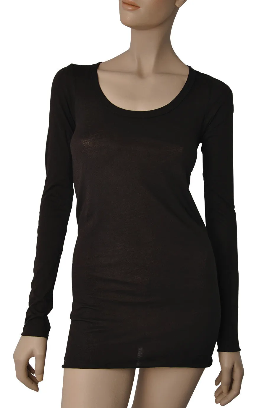 ENZA COSTA BOLD Brown Scoop Top