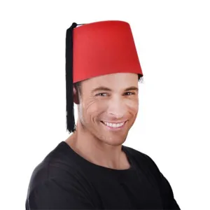 Felt Fez Hat - Red