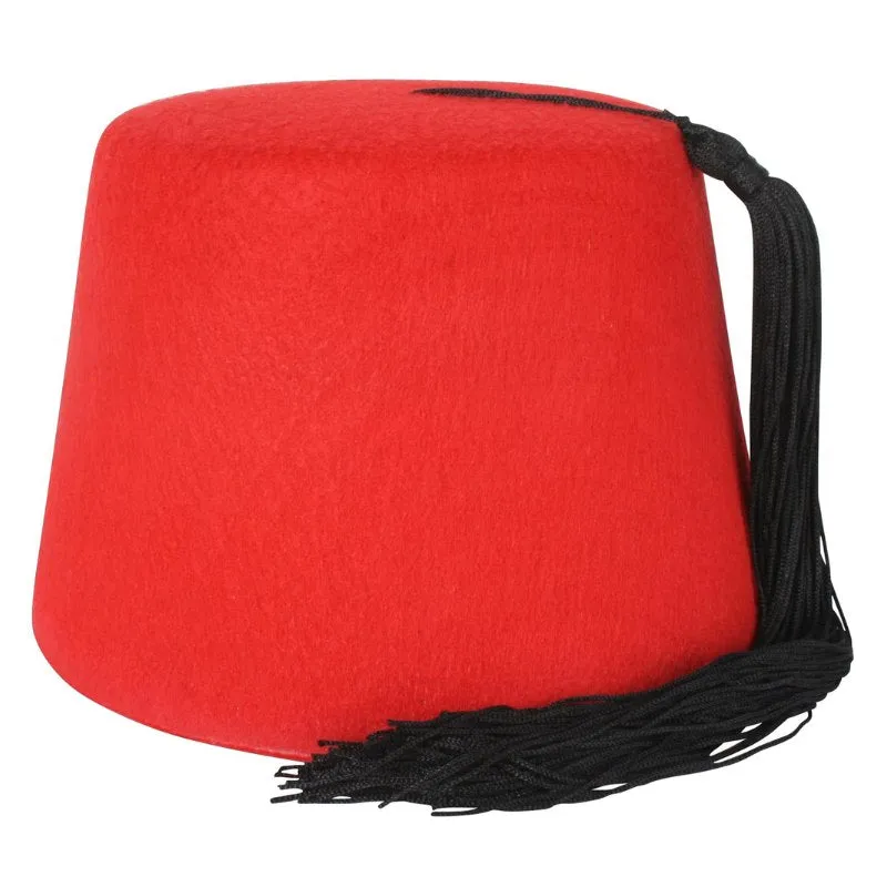 Felt Fez Hat - Red