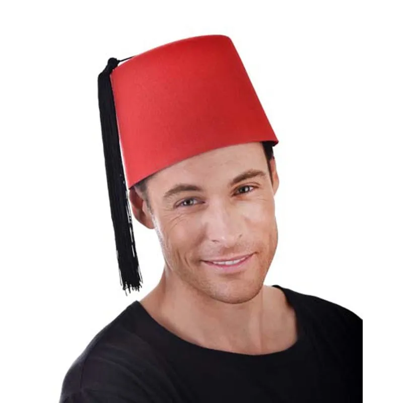 Felt Fez Hat - Red