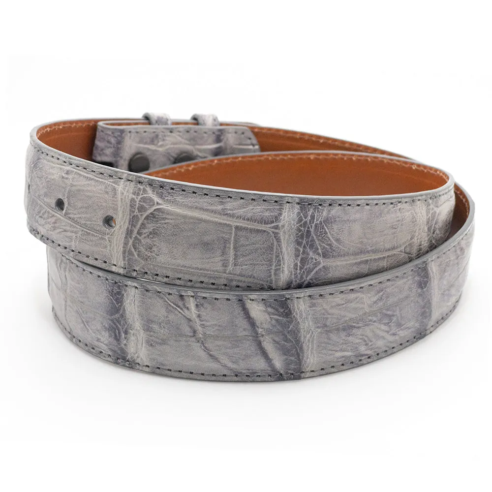 Gray Gnarly Gator Belt Straps