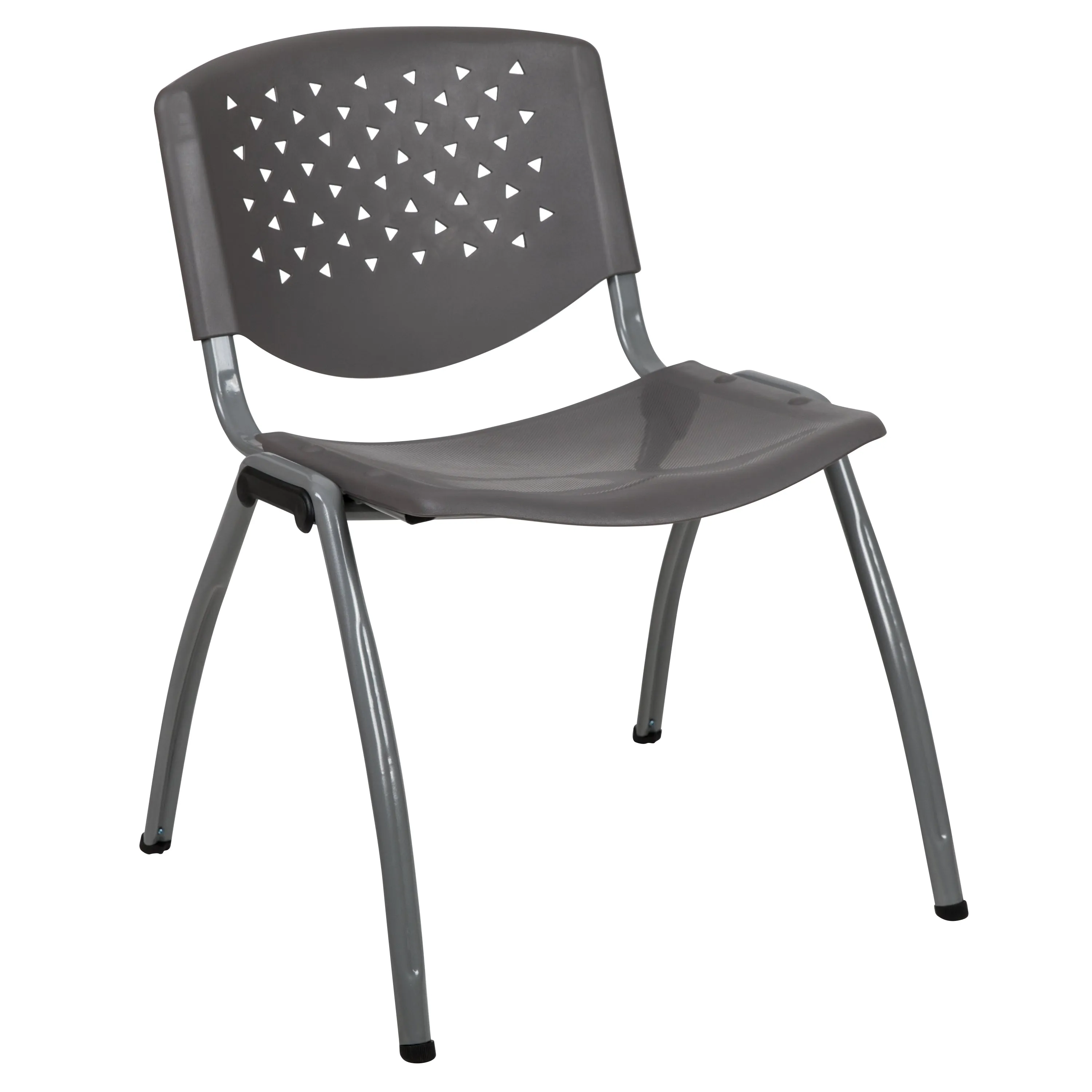 Gray Plastic Stack Chair RUT-F01A-GY-GG