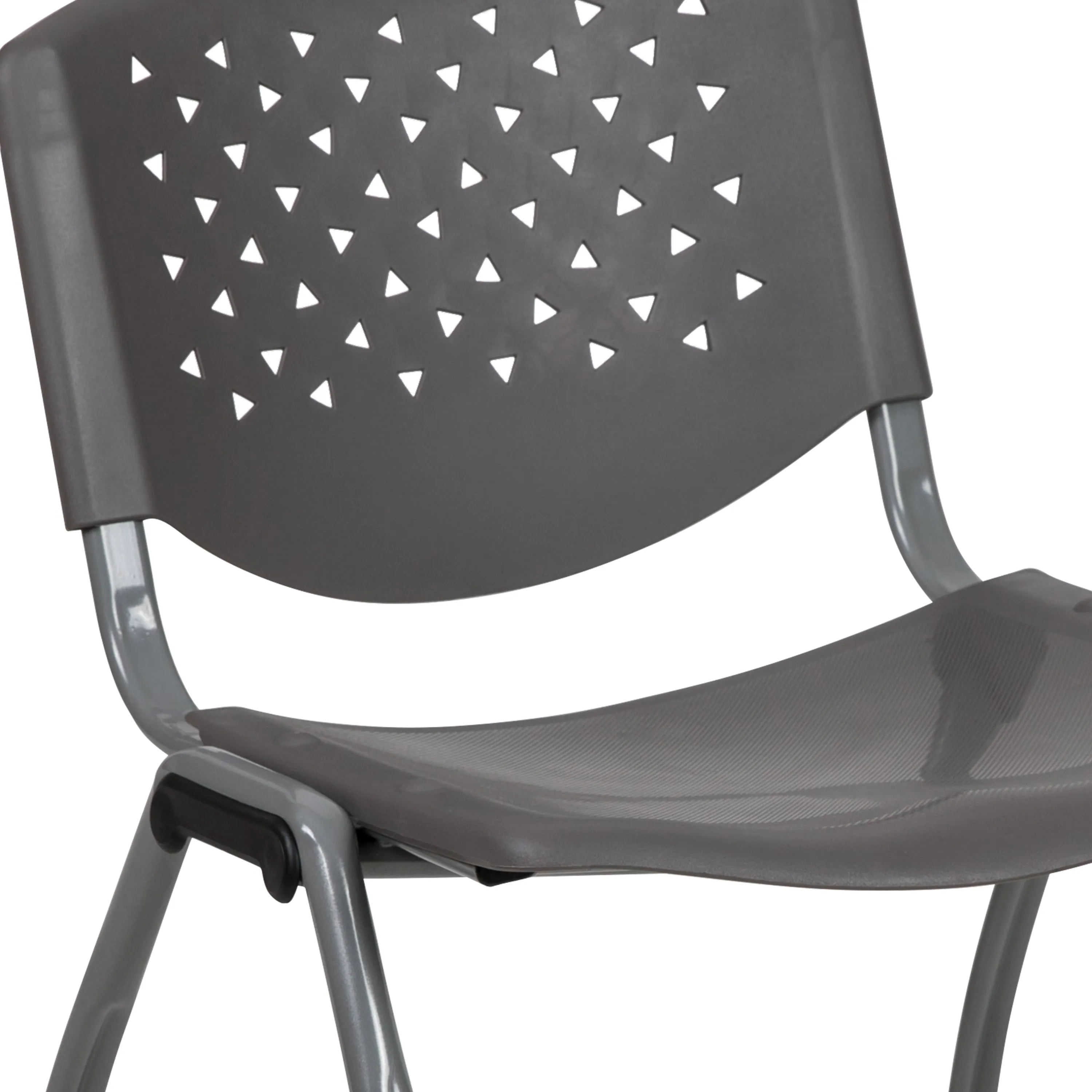 Gray Plastic Stack Chair RUT-F01A-GY-GG