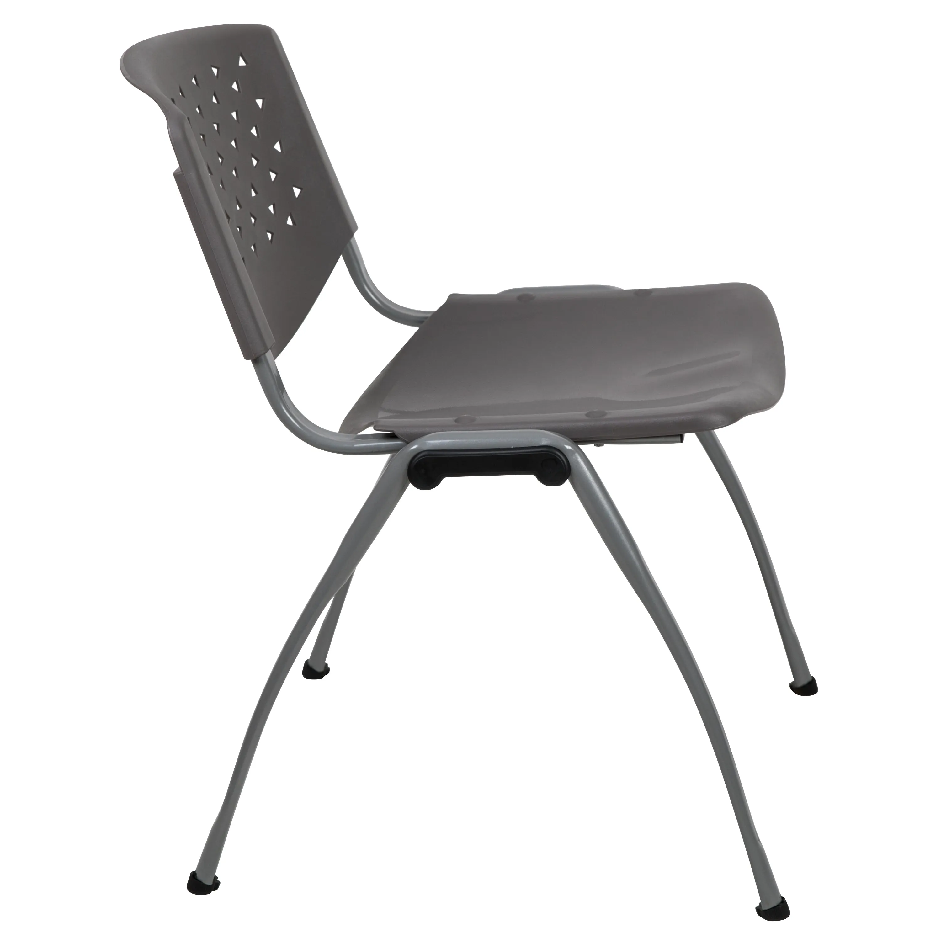 Gray Plastic Stack Chair RUT-F01A-GY-GG