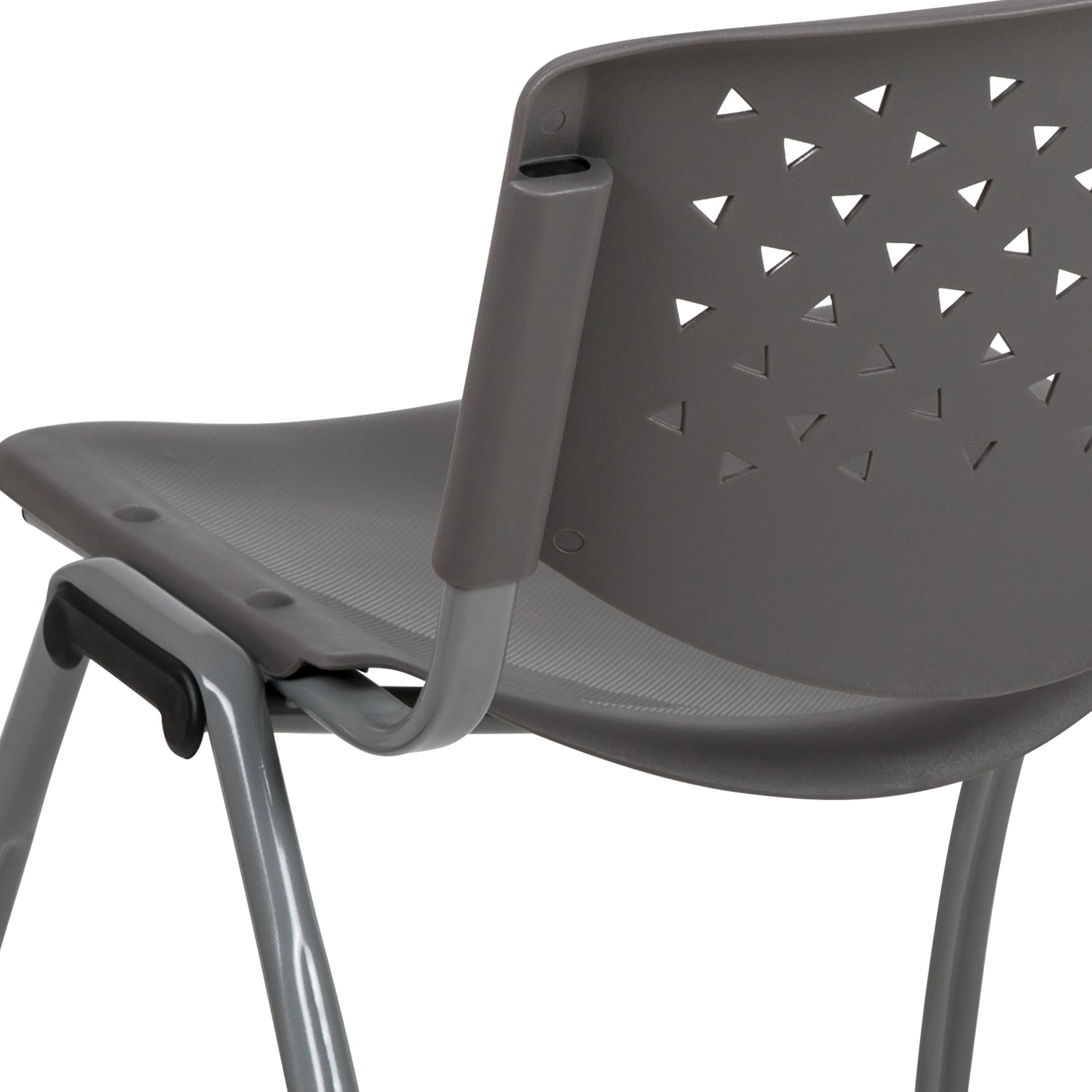 Gray Plastic Stack Chair RUT-F01A-GY-GG