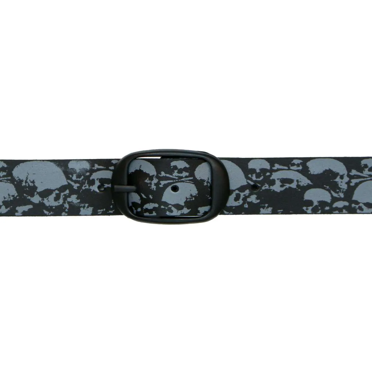 Hot Leathers Ancient Skulls Black and Gray Leather Belt BLA1130