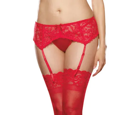 Lace Garter Belt Queen Red