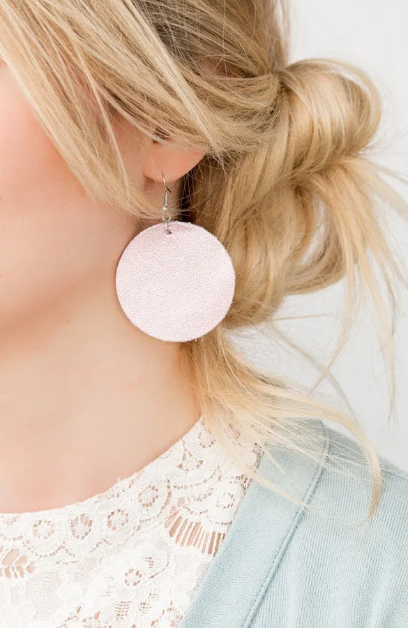 Leather Circle Earrings | 19 Colors