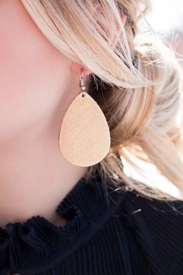 Leather Tear Drop Earrings | 26 Colors